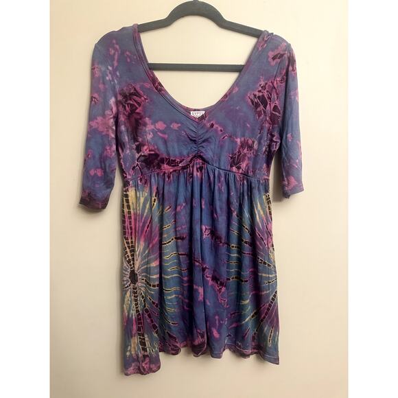 Gypsy Rose Tops - Gypsy Rose Tie-Dye Boho Tunic - Handmade Festival Top”